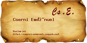 Cserni Emánuel névjegykártya